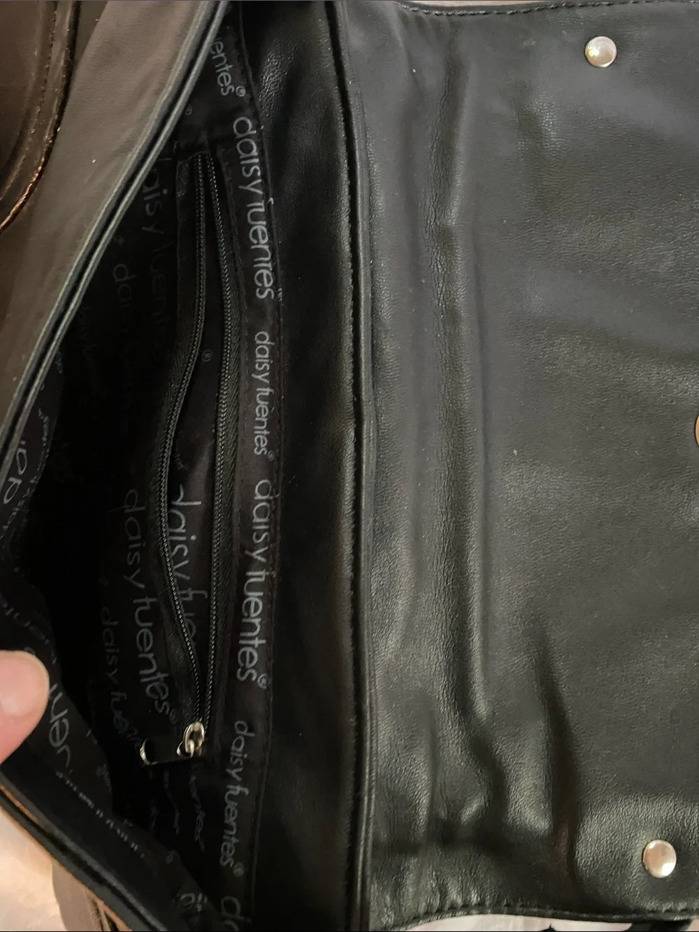 Classic Black Women's Crossbody Bag with Gold Accent